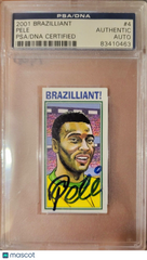 Pele 2001 PHILIP NEILL BRAZILIANT #4 ON CARD AUTOGRAPH PSA DNA AUTO BRAZIL RARE
