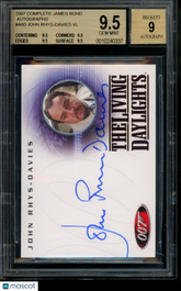 2007 James Bond Autograph John Rhys Davies Very Limited Edition Auto BGS 9.5