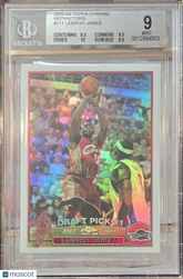 2003 Topps Chrome Refractor LeBron James #111 Rookie SP BGS 9 Mint .5 away