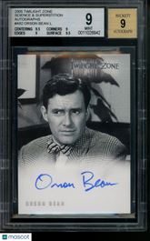 2005 Twilight Zone Science and Superstition Autograph Orson Bean Auto BGS 9
