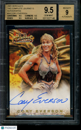 2001 Hercules Complete Journeys Autograph Cory Everson Limited Auto BGS 9.5