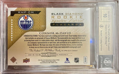 2015 Black Diamond Rookie Placards Auto Logo Patch Connor McDavid 15 BGS 9.5/10