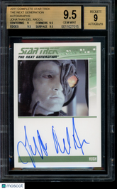 2011 Star Trek Next Generation Autograph Jonathan Del Arco Limited Auto BGS 9.5