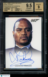 2017 James Bond Full-Bleed Autograph Lawrence Makoare Mr. Kil Auto BGS 9.5