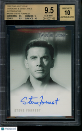 2002 Twilight Zone Shadows Substance Autograph Steve Forrest Auto BGS 9.5