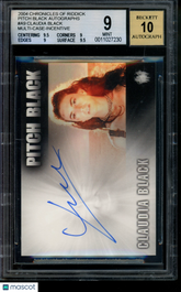 2004 Chronicles of Riddick Autograph Claudia Black LE Case Incntv Auto BGS 9/10