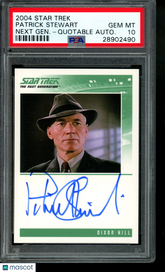 2004 Rittenhouse Star Trek TNS Patrick Stewart Limited Edition Auto PSA 10