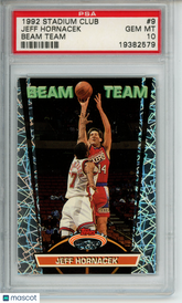 1992-93 Stadium Club Jeff Hornacek #9 Beam Team PSA 10 Gem Philadelphia 76ers