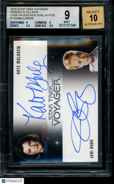 2015 Star Trek Voyager Autograph Kate Mulgrew Jeri Ryan LE Case Inc BGS 9/10
