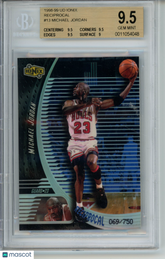 1998-99 Upper Deck Ionix Michael Jordan #R13 Reciprocal 69/750 BGS 9.5 Bulls HOF