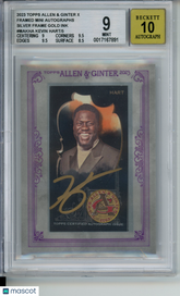 2023 Topps Allen Ginter X Kevin Hart Mini Silver Frame Gold Ink Auto /5 BGS 9/10