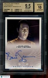 2002 Star Trek Nemesis Autographs Brent Spiner as B-4 Auto BGS 9.5/10