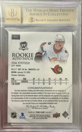 2020 UD The Cup 99 Tim Stutzle Rookie Auto Patch RC #161 BGS 9.5/10 True Gem+