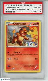 2013 Pokémon B&W Legendary Treas Charmander Build A Bear Workshop 17/113 PSA 10