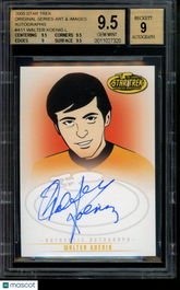 2005 Star Trek TOS Animated Adv Autograph Walter Koenig CHEKOV Auto BGS 9.5