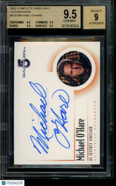 2002 Babylon 5 Autograph Michael O'Hare Jeffrey Sinclair Limited Auto BGS 9.5