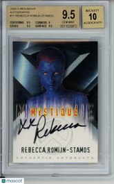 2000 X-Men Movie Autographs Rebecca Romijn-Stamos Mystique BGS 9.5/10 Auto