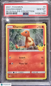 2021 Pokemon Mcdonald's Collection Charmander Regular Gem Mint Promo PSA 10 #9