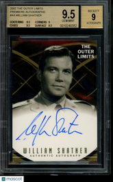 2002 The Outer Limits Premiere Autograph William Shatner Barton LE Auto BGS 9.5