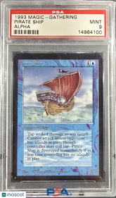 1993 Magic The Gathering MTG Pirate Ship Alpha PSA 9 Mint