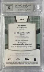 2023 Topps Sterling Dual Autograph Patch Relics Red OHTANI ICHIRO #/5 BGS 9/10
