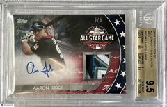 2018 Topps Update All Star Logo Patch Autograph Red Aaron Judge #/5 BGS 9.5/10