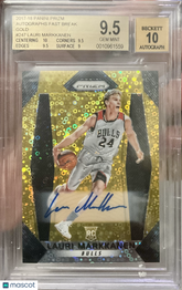 2017 Prizm Autograph Gold Lauri Markkanen #247 #/10 BGS 9.5/10 Rookie Auto