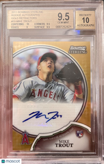 2011 Bowman Sterling Rookie Auto Gold Refractor Mike Trout #19 BGS 9.5/10 RC