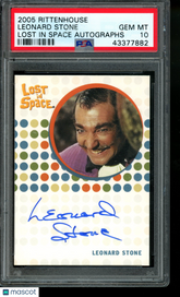 2005 Lost In Space Autograph Leonard Stone as Farnum Limited Auto PSA 10