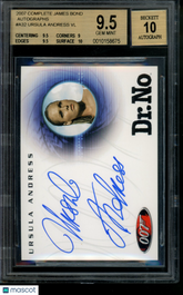 2007 James Bond Autograph Ursula Andress Honey Ryder Limited Auto BGS 9.5/10