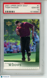 2001 Upper Deck Golf Tiger Woods #1 Rookie RC PSA 10 Gem Mint