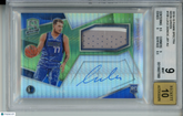 2018 Spectra Luka Dončić Neon Green Prizm Rookie Patch RPA /49 BGS 9 Auto 10