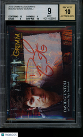 2013 Grimm Autograph David Giuntoli as Detective Nick Burkhardt Auto BGS 9/10