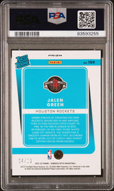 2021 Donruss Optic Jalen Green #159 RC PSA 9 Gold Prizm #4/10 Jersey Number 1/1