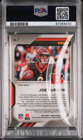 2020 Panini Prizm Premier Jerseys Relics Joe Burrow #1 PSA 10 Rookie Pink Prizm