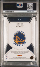 2021 Crown Royale Silhouettes Moses Moody #138 Auto Rookie Prime Patch /25 PSA 9