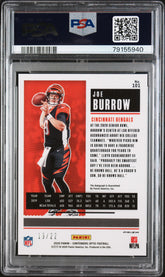 2020 Contenders Optic Joe Burrow #101 Rookie Cracked Ice #/22 Auto PSA 9