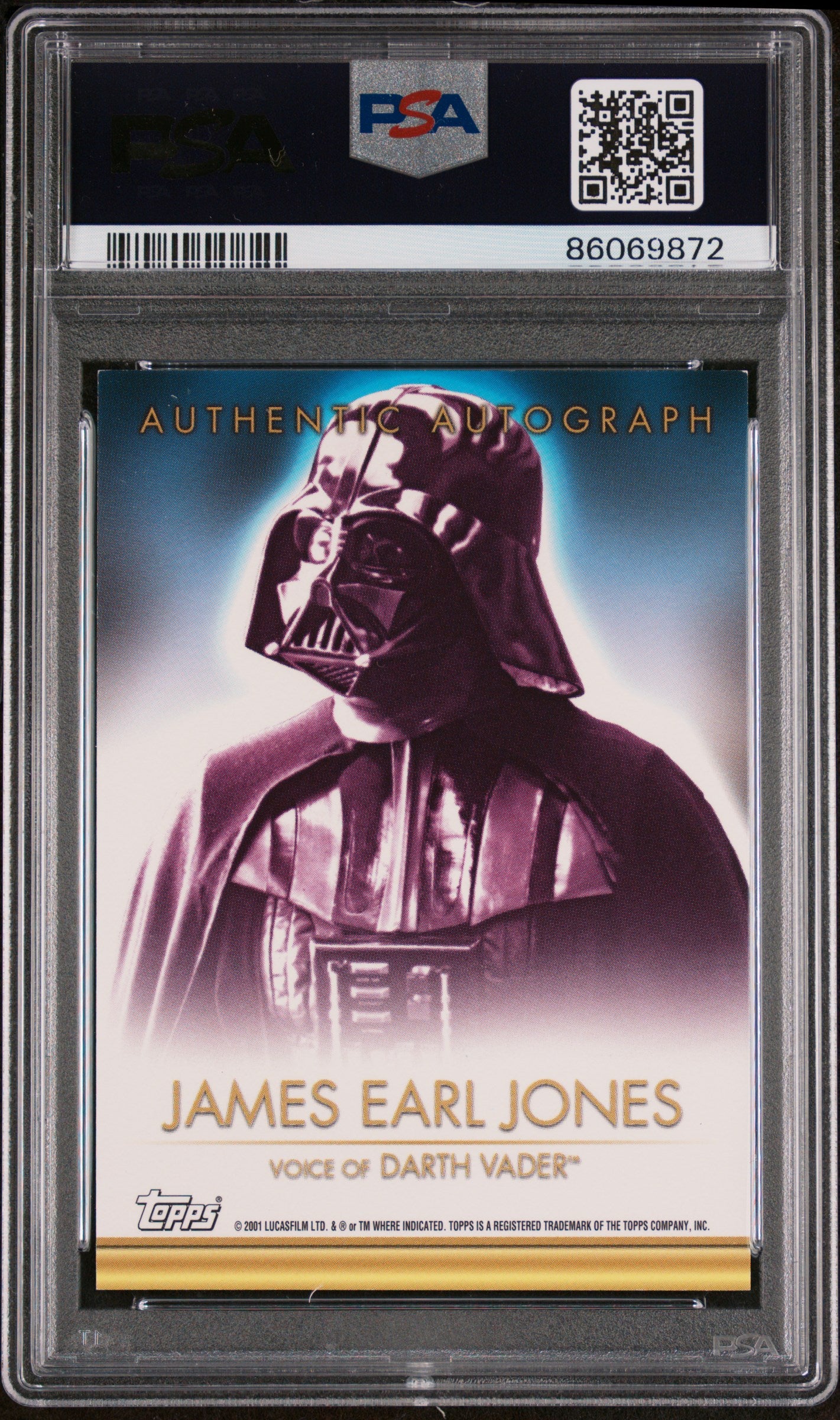 2001 Star Wars Evolution Autograph James Earl Jones PSA 8 Auto Darth Vader SP