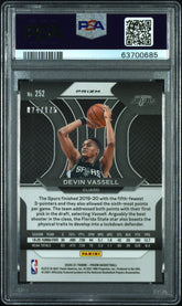 2020 Panini Prizm Devin Vassell #252 PSA 10 Purple Ice #24/175 Jersey # Rookie