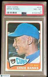 1965 Topps Ernie Banks #510 PSA 8 Chicago Cubs HOF