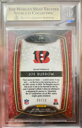 2020 Select Prizm Gold Disco Joe Burrow #246 BGS 9.5 Rookie RC #9/10 Jersey Num
