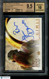 Topps Lord of the Rings Autograph John Rhys-Davies Gimli LOTR Auto BGS 9.5 SP