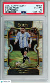 2017-18 Panini Select Lionel Messi #EQ26 Equalizers PSA 10 Gem Argentina
