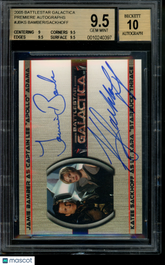 2005 Battlestar Galactica LE Autograph Katee Sackhoff Jamie Bamber BGS 9.5/10