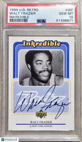 1999 Upper Deck Retro Inkredible Walt Frazier #WF Autograph PSA 10 AUTO GEM