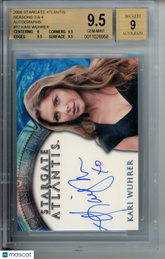2008 Stargate Atlantis Autograph Kari Wuhrer AS Nancy Limited Auto BGS 9.5