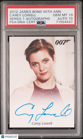 2012 James Bond 50th Anniv Autograph Carey Lowell Pam Bouvier LE Auto PSA 10/10