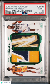 2016 Flawless Dual Diamond Memorabilia B. Ingram/ Hield #/5 PSA 9 Rookie Patch