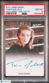 2012 James Bond 50th Anniv Series 2 Autograph Tania Mallett LE Auto PSA 10 Gem