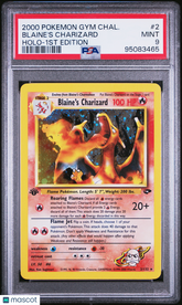 2000 Pokemon Gym Challenge Blaine's Charizard Holo-1st Edition PSA 9 #2 Mint